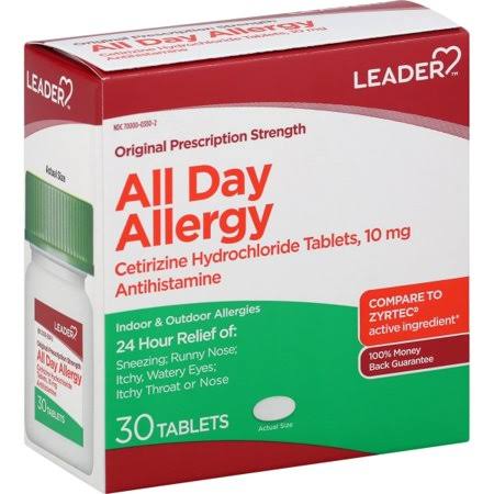 Leader All Day Allergy, Original Prescription Strength, Tablets - 30 tablets