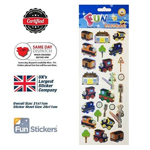 Train Stickers 716 by Funstickers | Scrapbooking | 30 Day Money Back Guarantee | Delivery Guaranteed | Free Shipping On All Orders