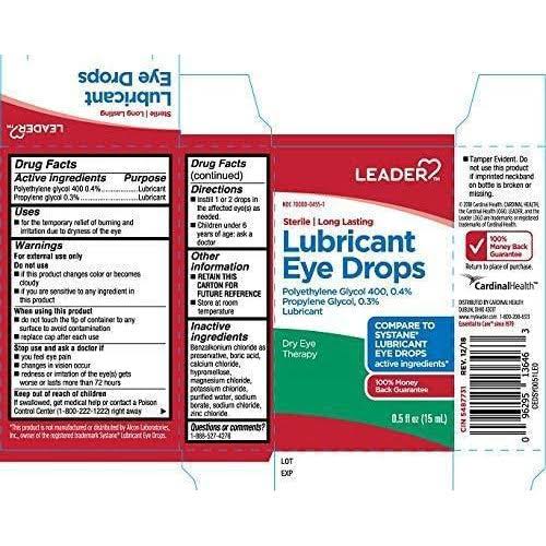 Leader Eye Drops, Lubricant - 0.5 fl oz
