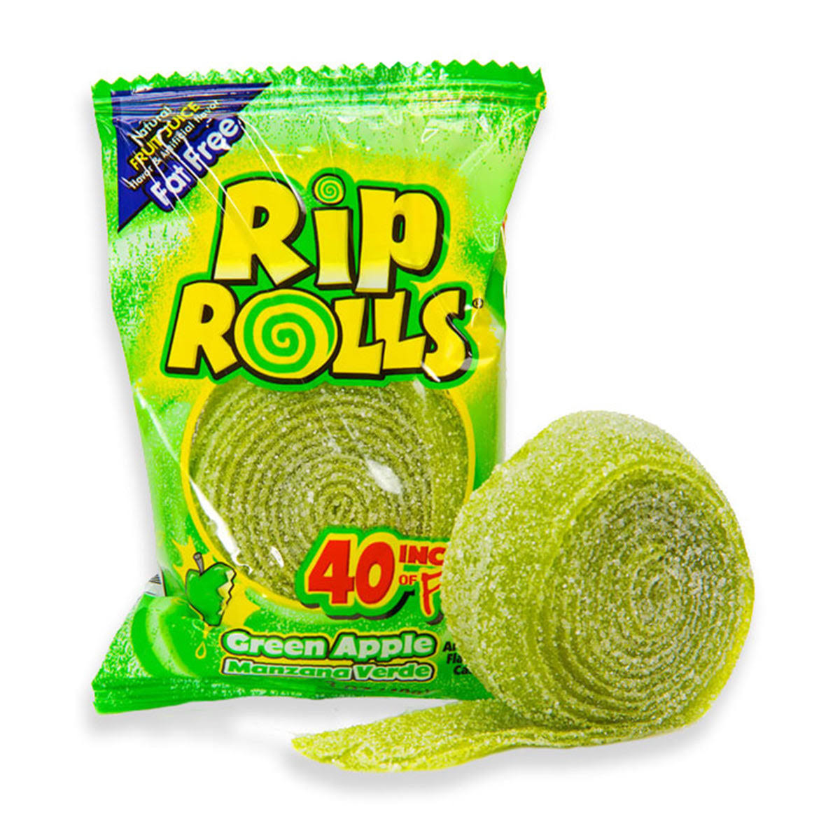 Rip Rolls Candy - Sour Apple, 40g
