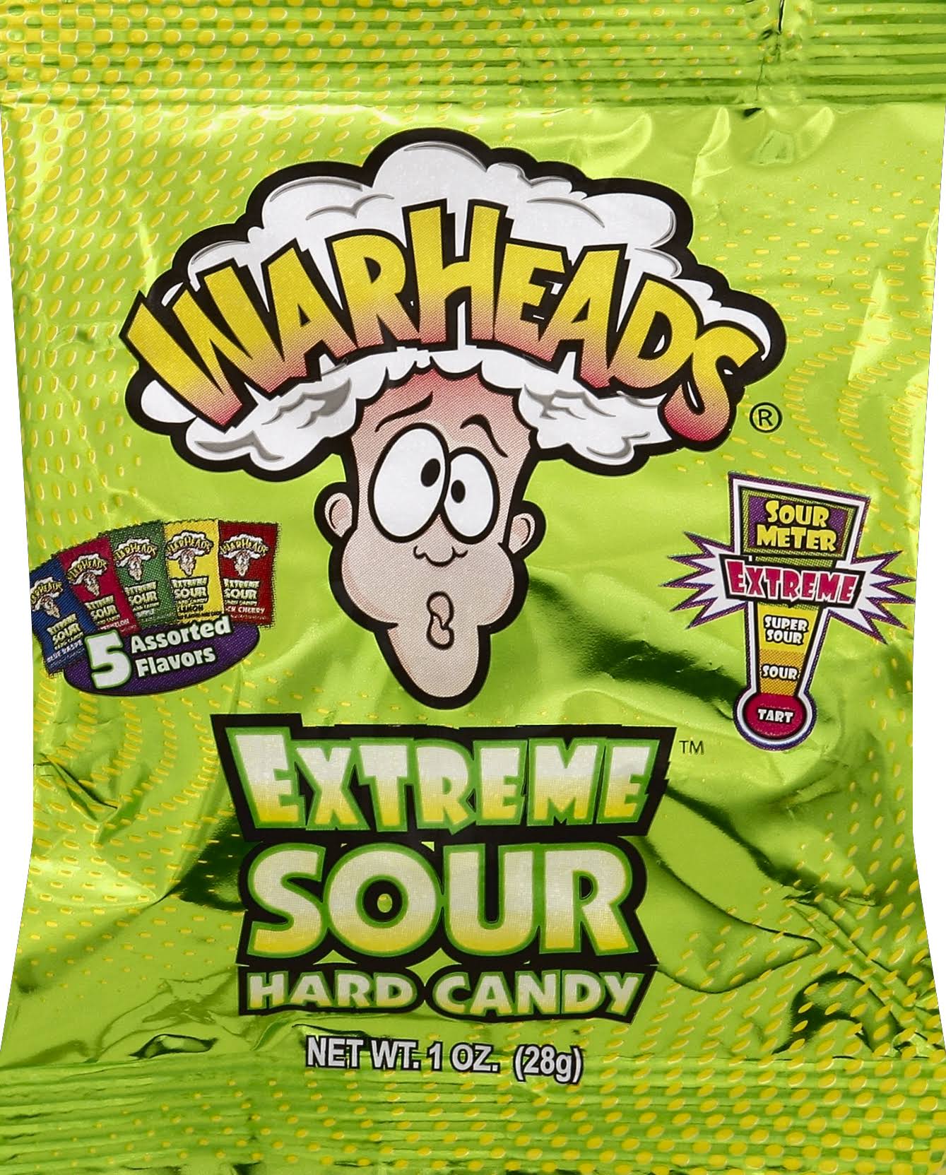 WarHeads Hard Candy, Extreme Sour, Assorted Flavors - 1 oz