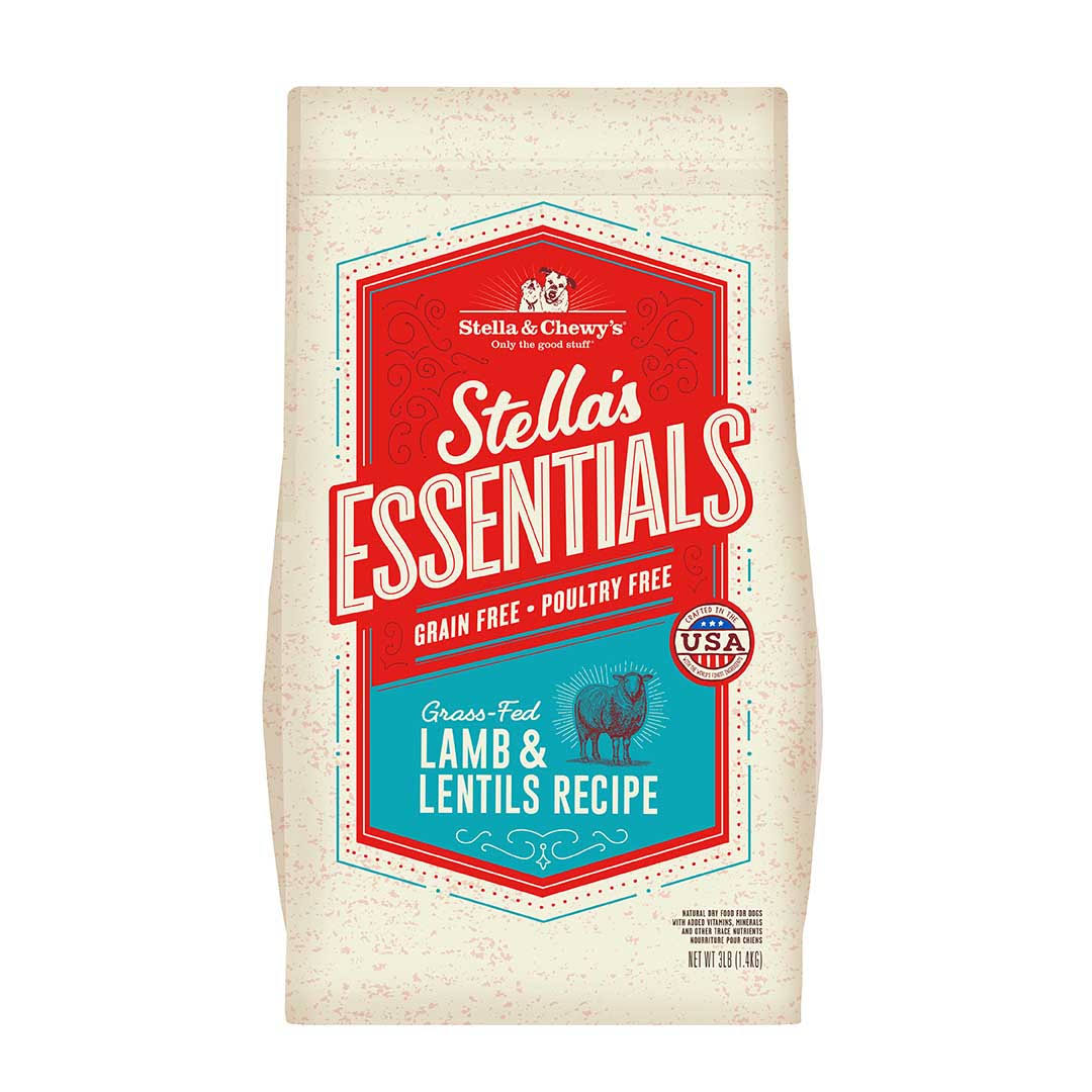 Stella & Chewy's Essentials Grain-Free Grass-Fed Lamb & Lentils Recipe Dog Food - 25-Lbs.