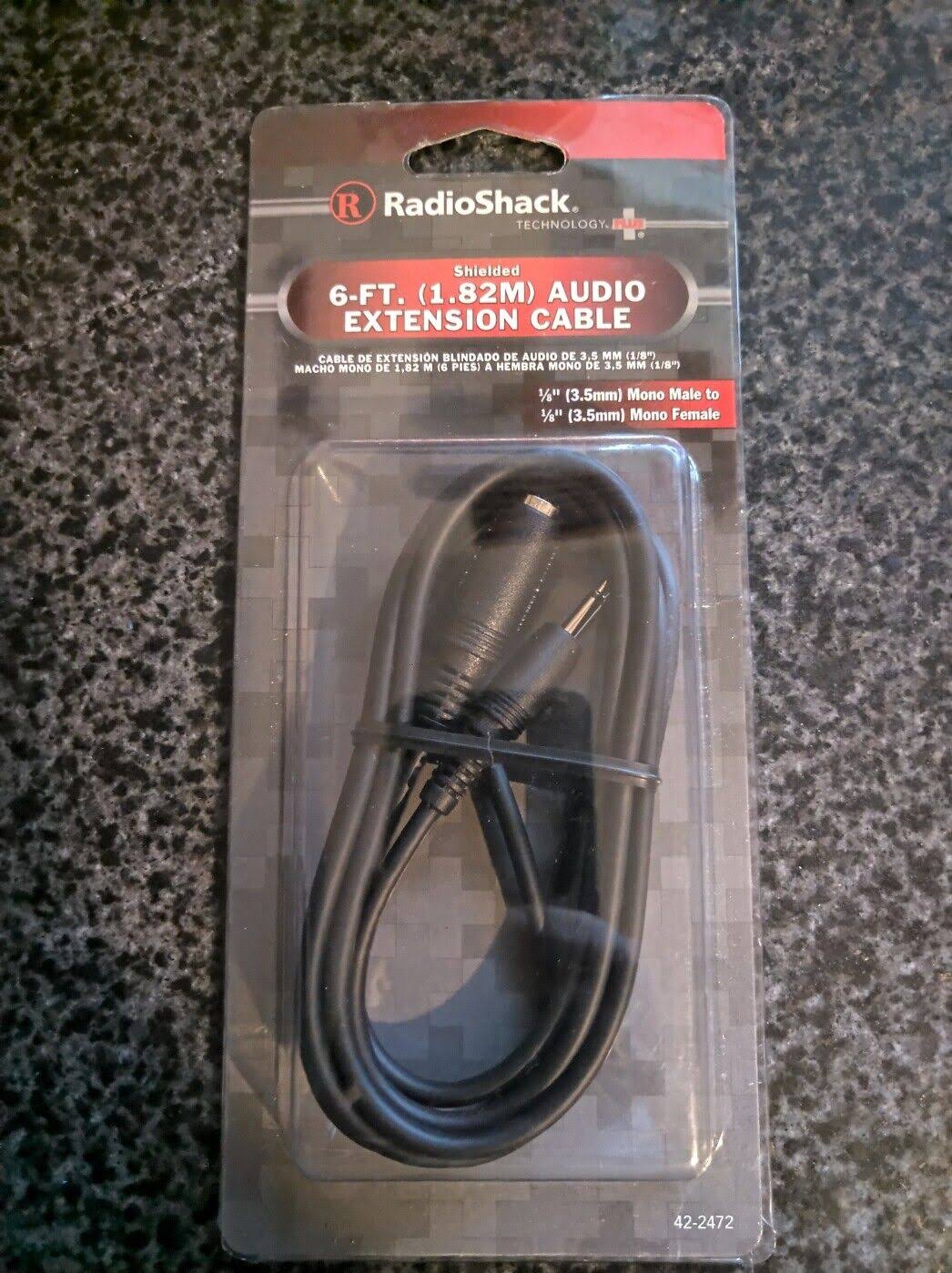Radioshack 42-2472a Shielded Audio Extension Cable - Black, 6'