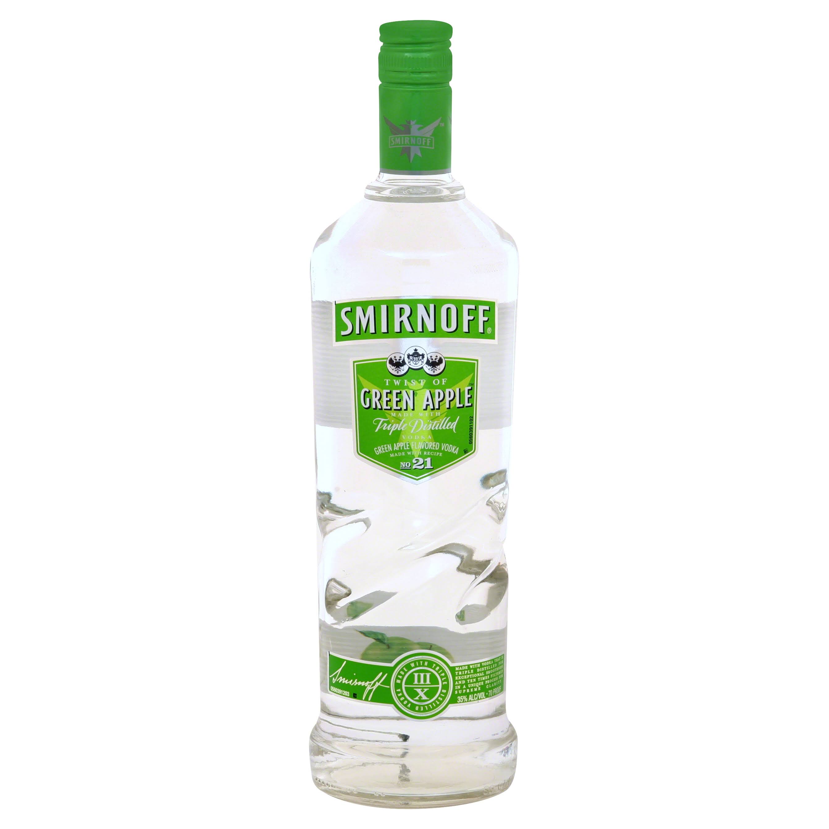 Smirnoff Vodka, Twist of Green Apple - 1 lt