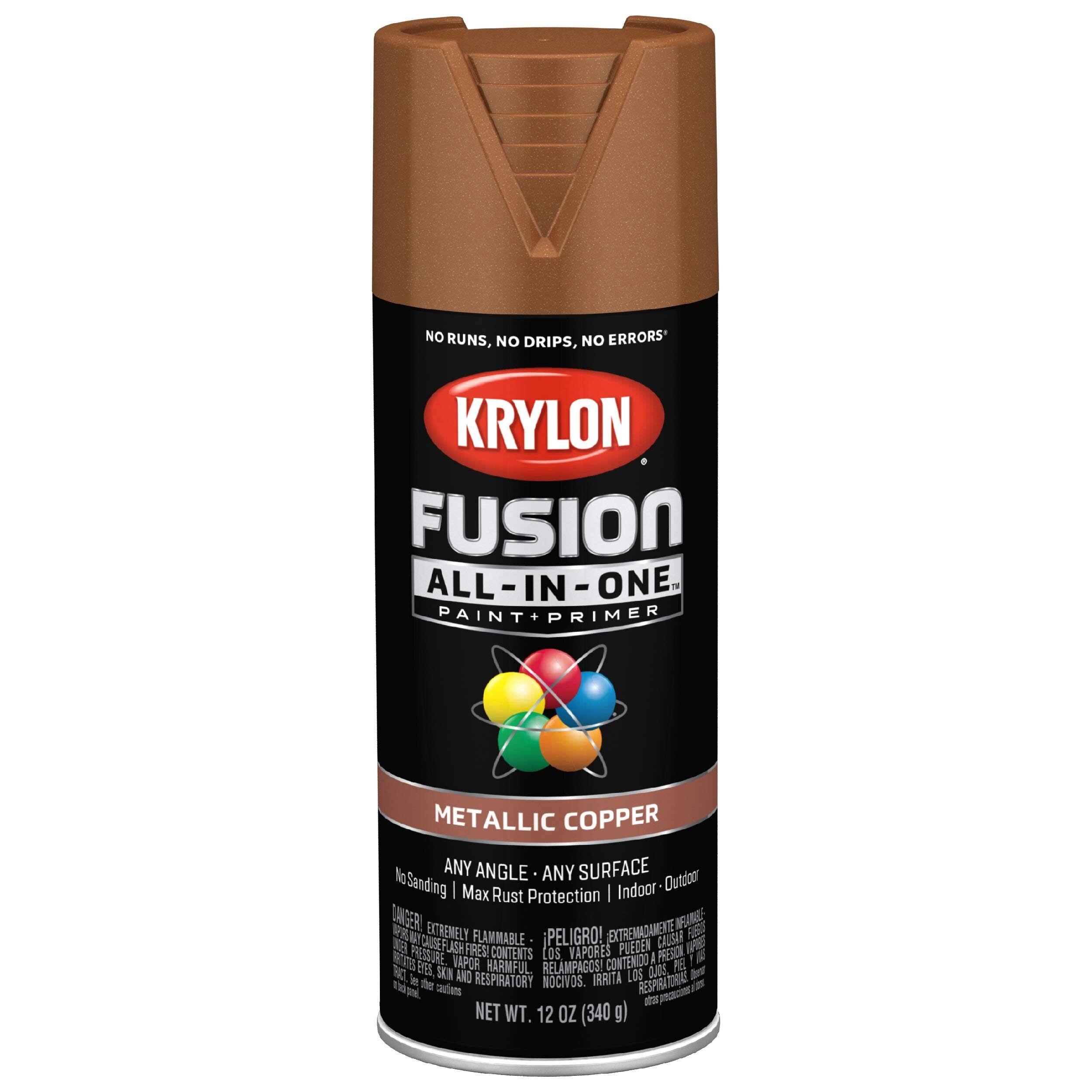 Krylon K02768007 Fusion All-in-One Spray Paint for Indoor/Outdoor Use, Metallic Copper