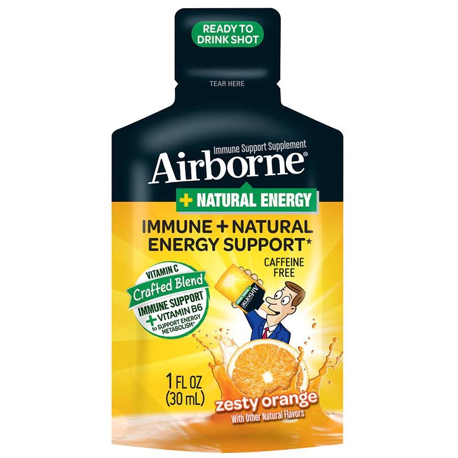 Airborne + Natural Energy Ready to Drink Shots, Immune System Support