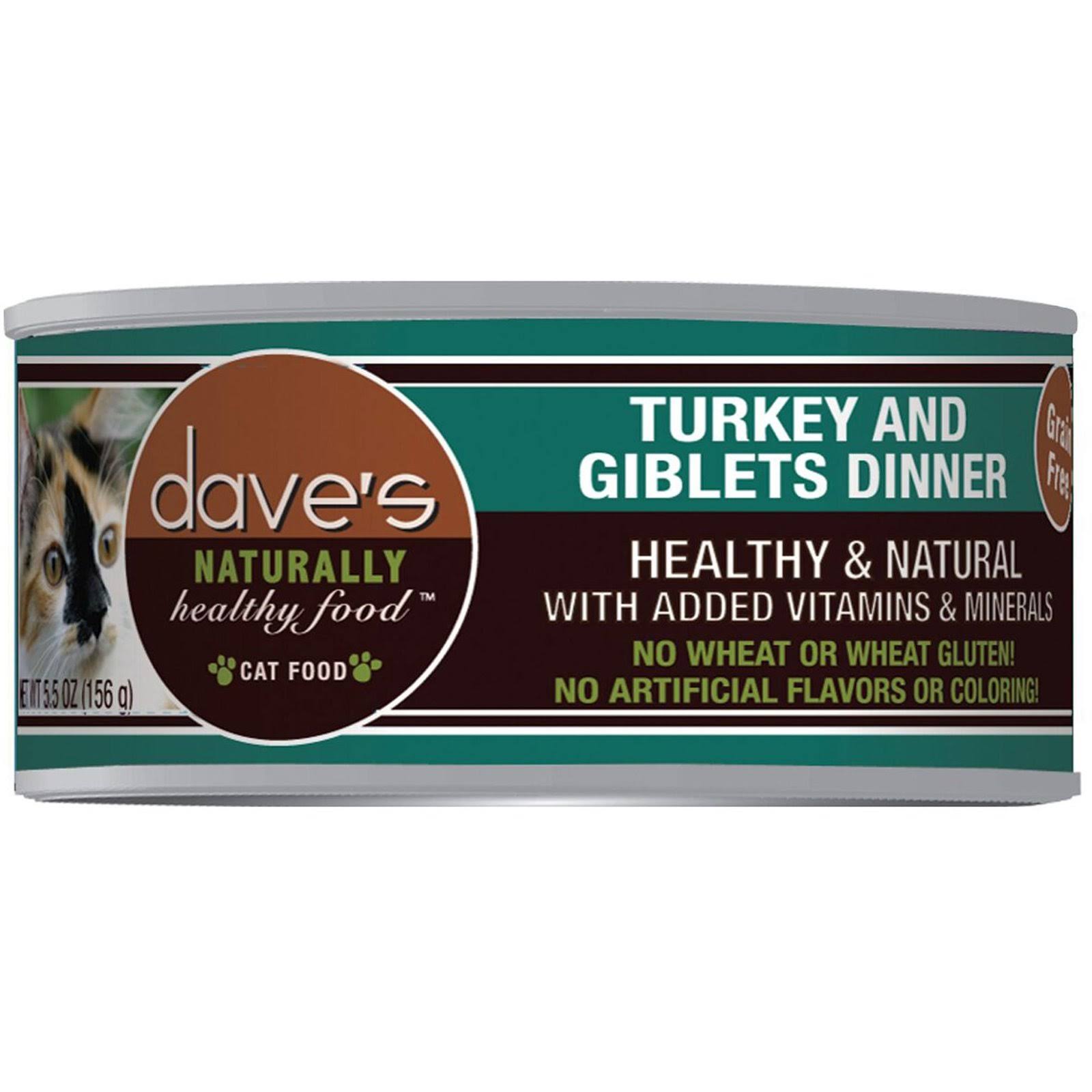 Dave's Natural Healthy Cat Food - Turkey & Giblets Dinner