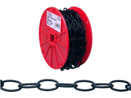 Campbell 0722002 Decorator Chain on Reel - Black Polycoated, #10 Trade, 0.135" Diameter, 40' Length, 35lbs