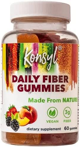 Konsyl Daily Fiber Gummies - Helps Support Digestive Health+ - Vegan
