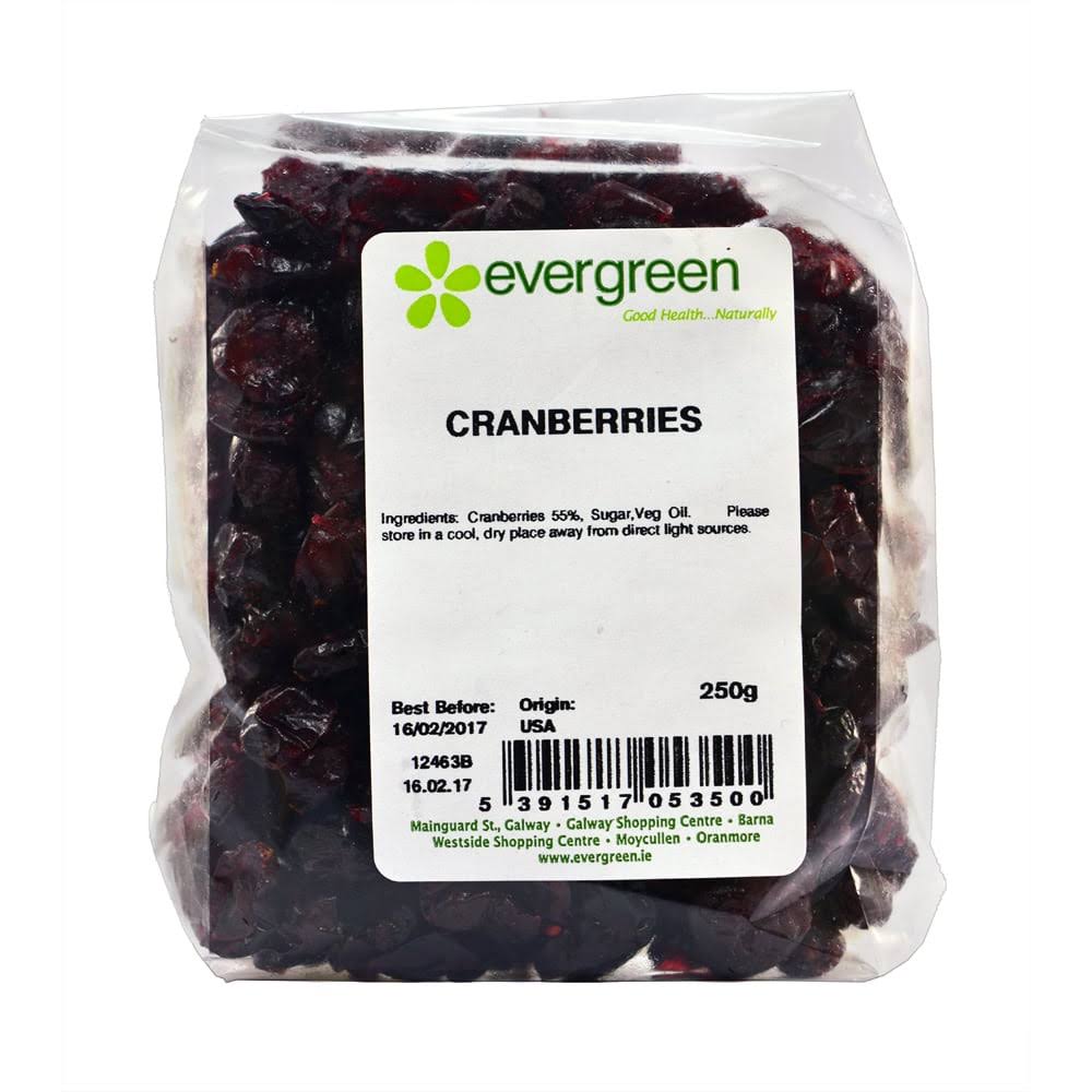 Evergreen Healthfoods Cranberries - 250g