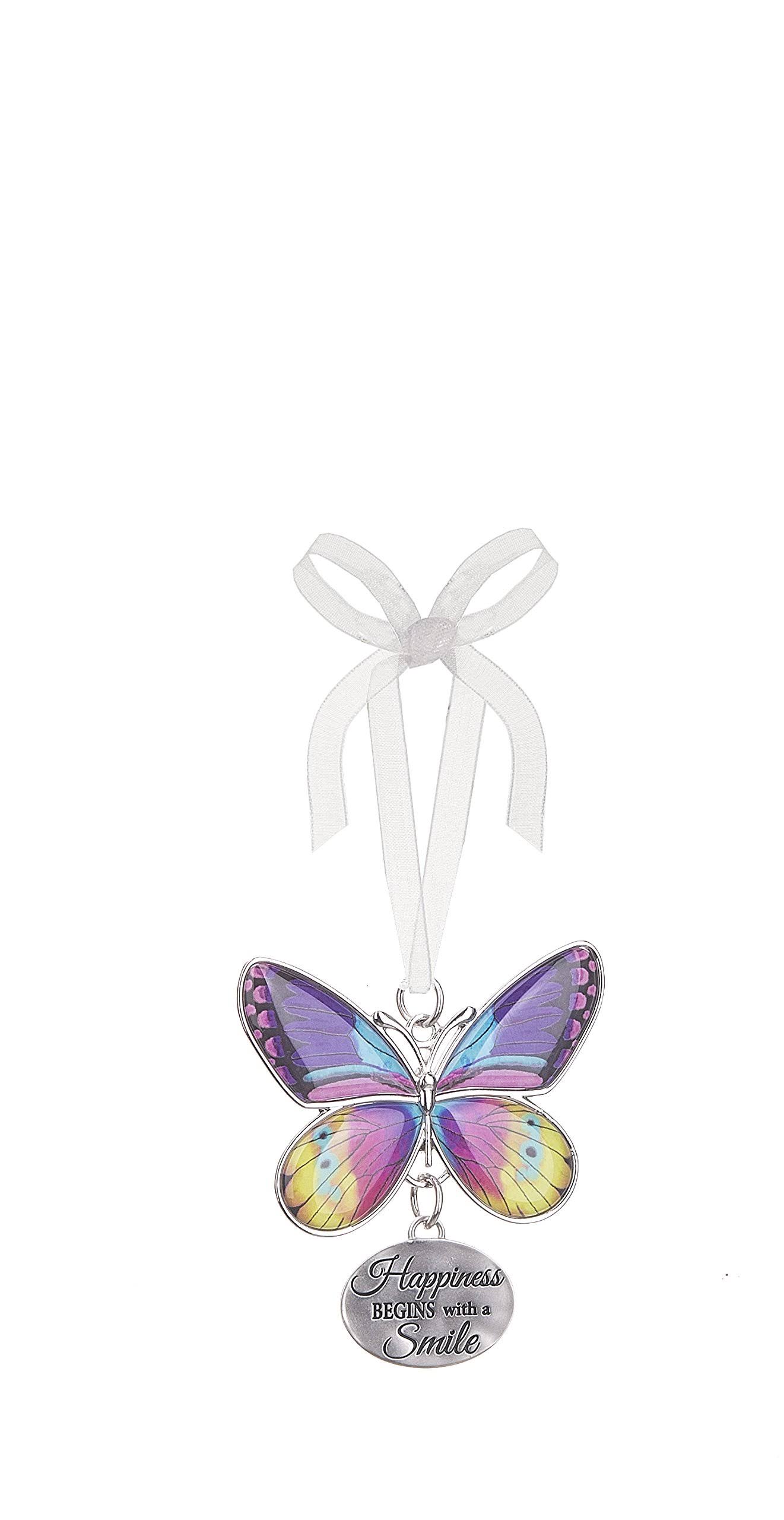 Ganz Happiness Begins With A Smile Butterfly Ornament
