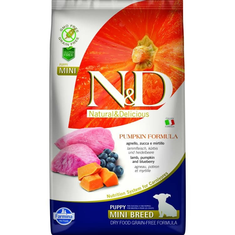 N&D Pumpkin Grain Free Puppy Mini Dog Food - Lamb & Blueberry, 7kg