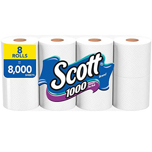 Scott 1000 Sheets Unscented Bathroom Tissue - 8ct