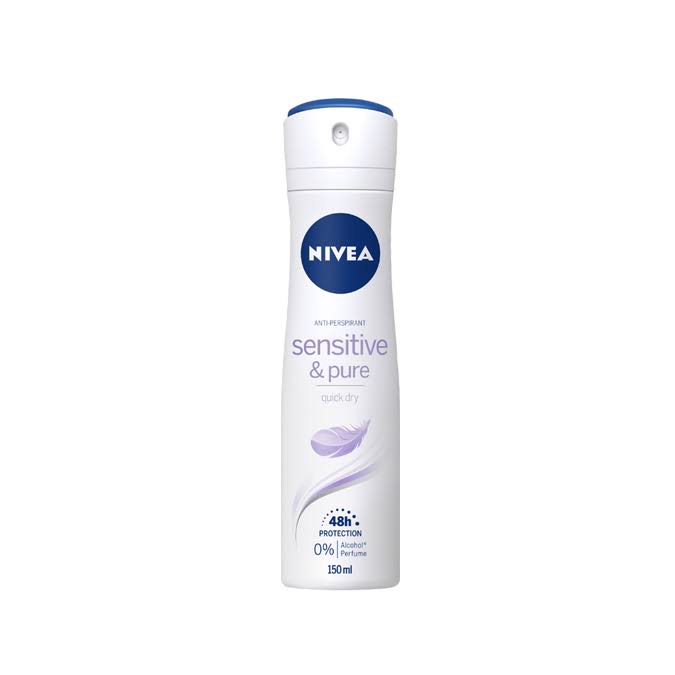 NIVEA Sensitive and Pure Anti-Perspirant Deodorant Spray - 150ml