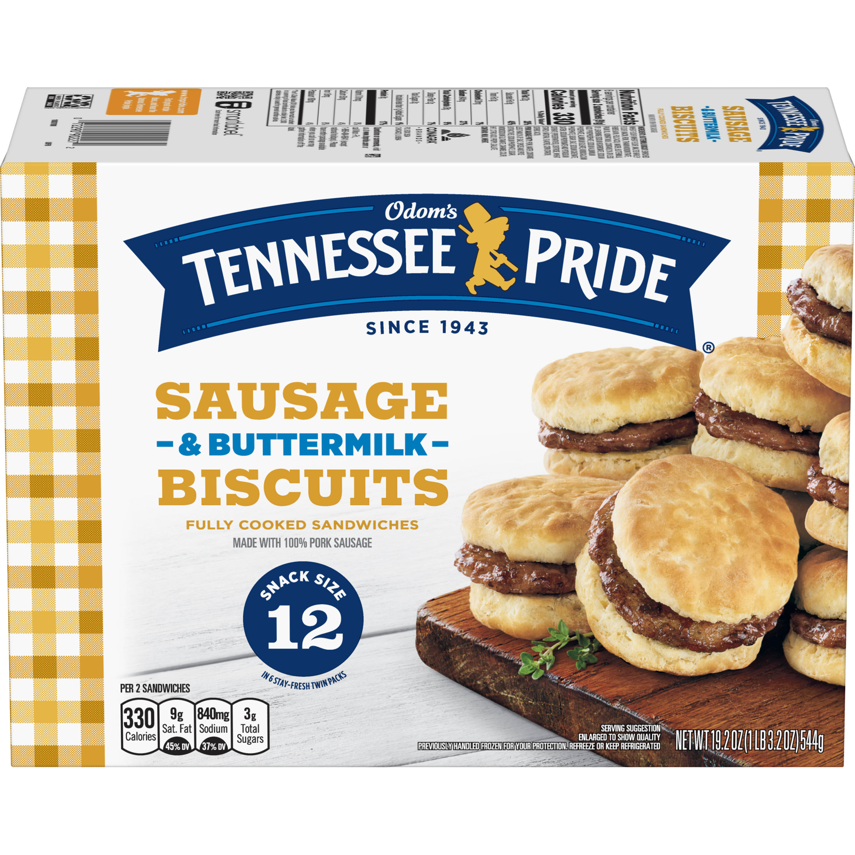 Odom's Tennessee Pride Sausage Buttermilk Biscuit