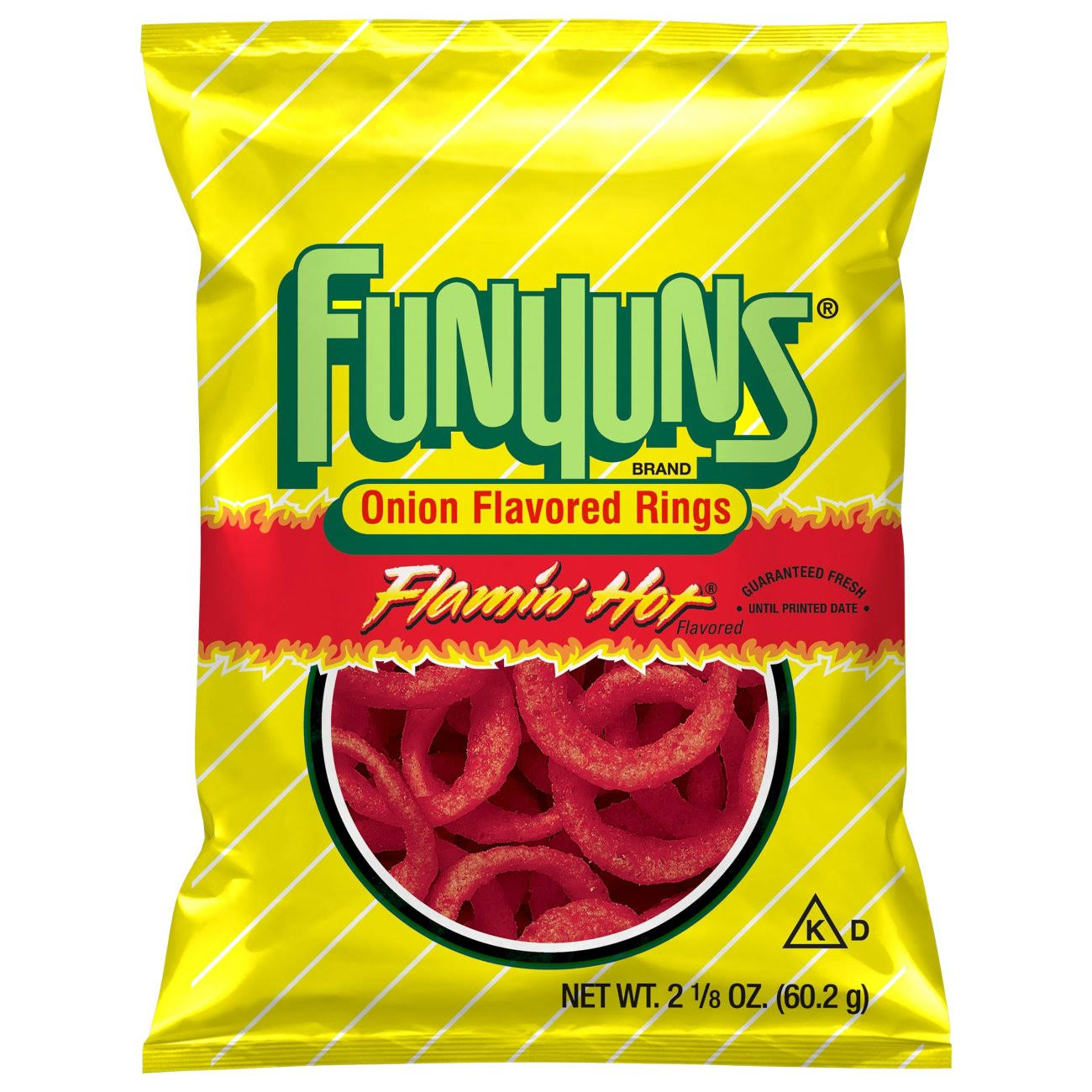 Funyuns Onion Flavored Rings, Flamin' Hot Flavored - 2.125 oz