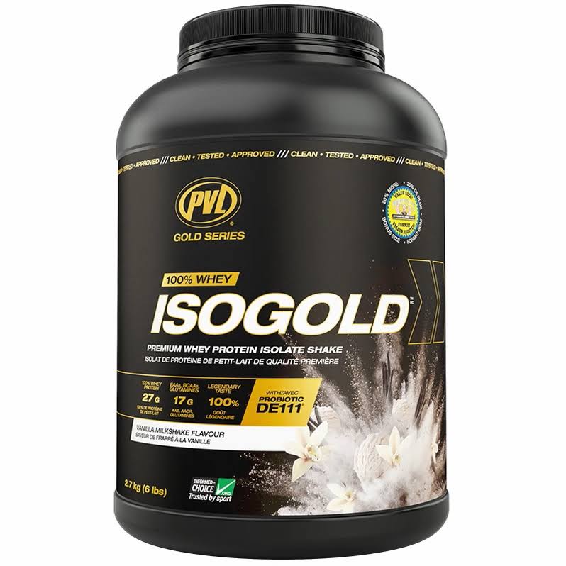 PVL ISO Gold Whey Isolate - Exclusive Size, 6lb, Vanilla