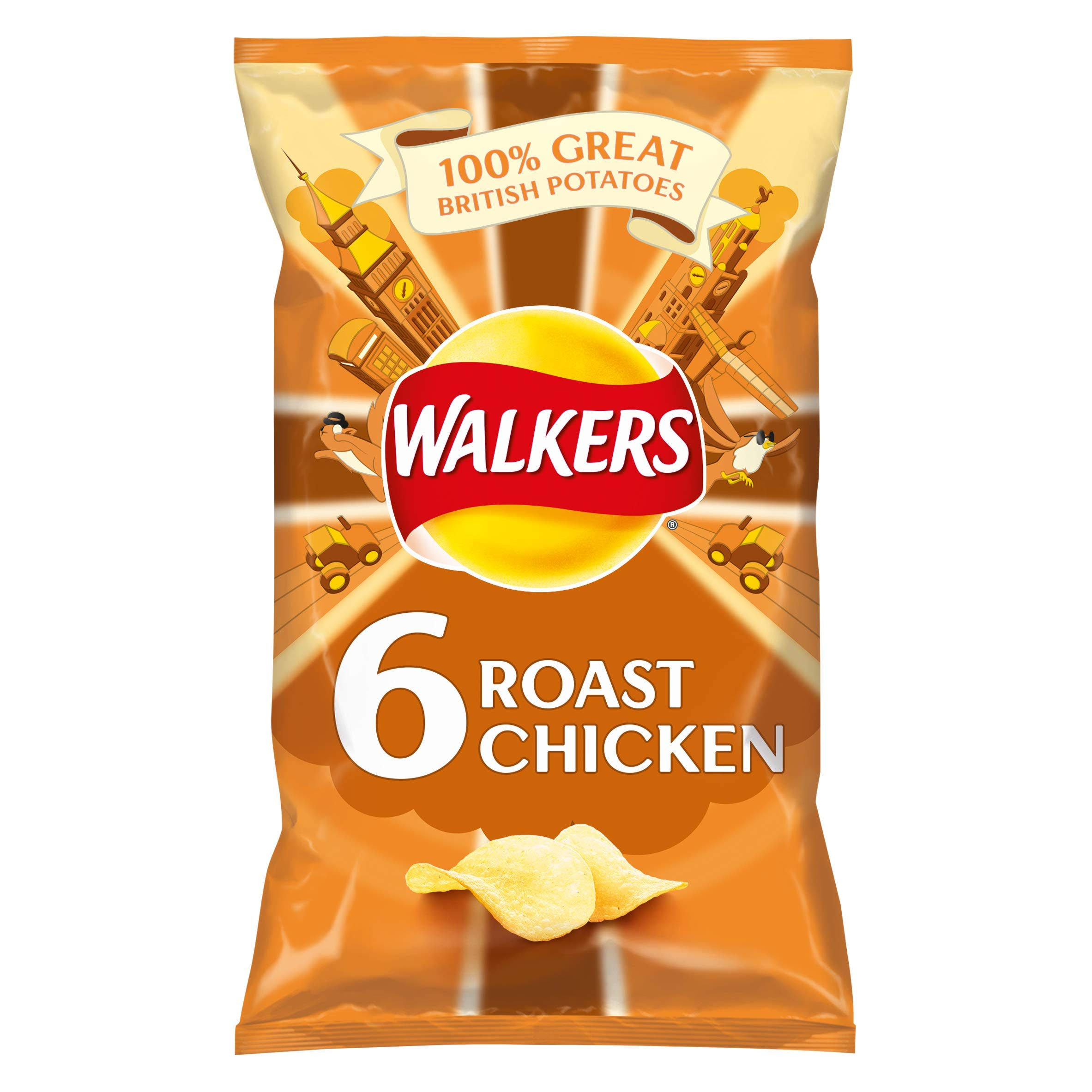 Walkers Crisps - Roast Chicken, 6 Pack