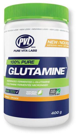 PVL 100% Pure Glutamine Supplement - Blue Raspberry, 410g
