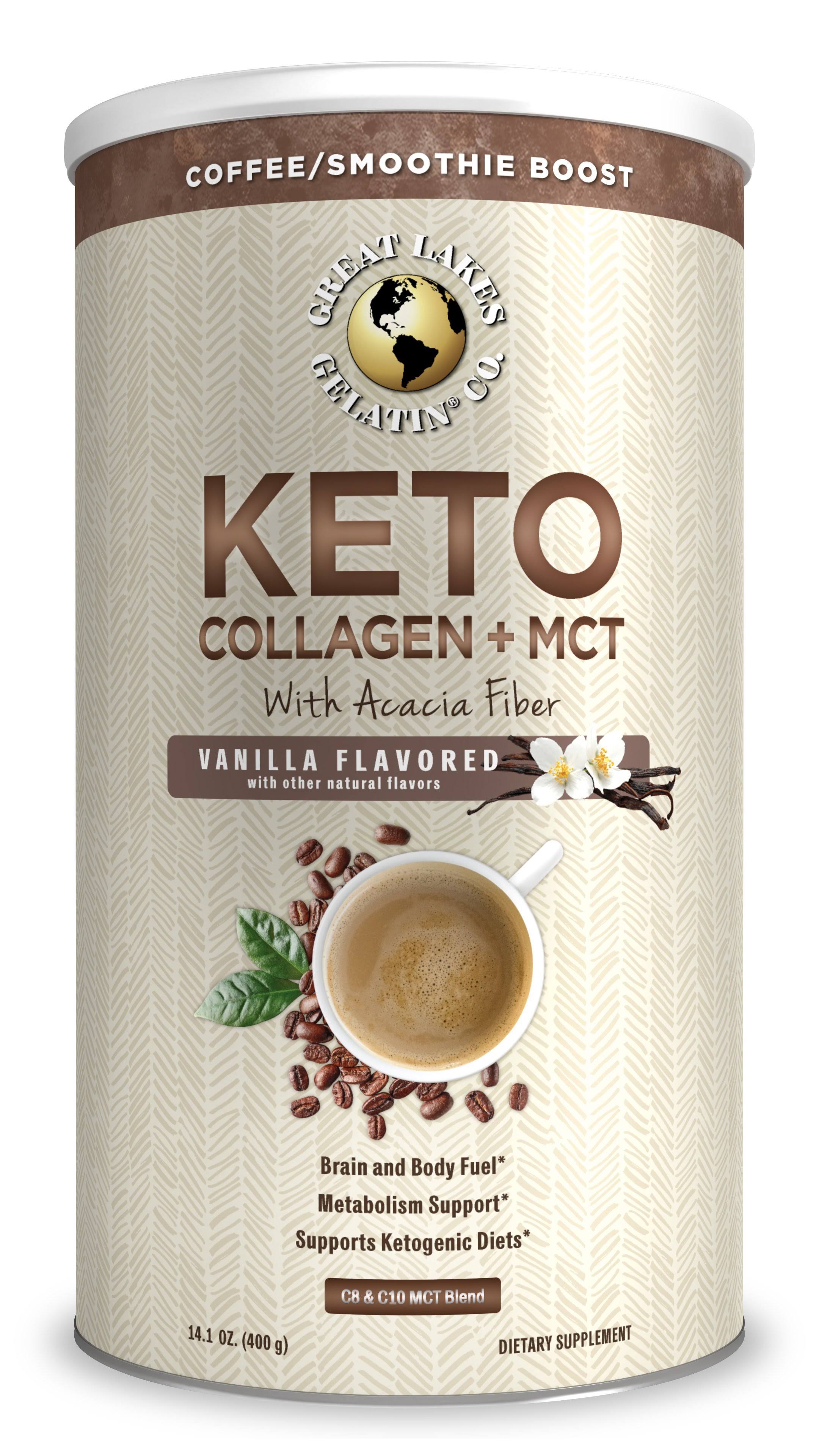 Great Lakes Gelatin, 14.1 oz. Keto Collagen + MCT - Vanilla