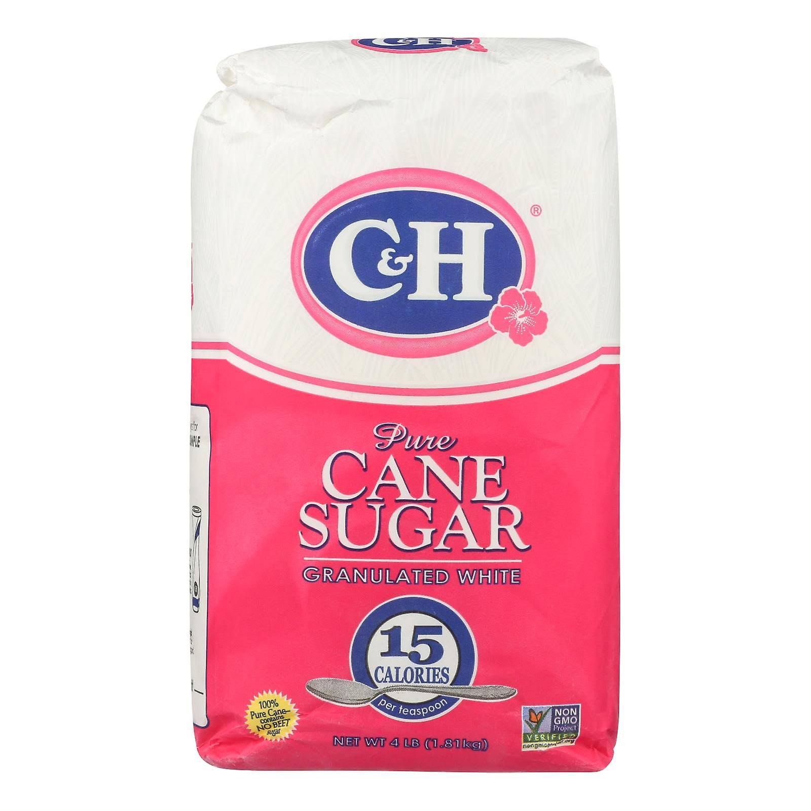 C and H Pure Granulated White Cane Sugar - 4lb