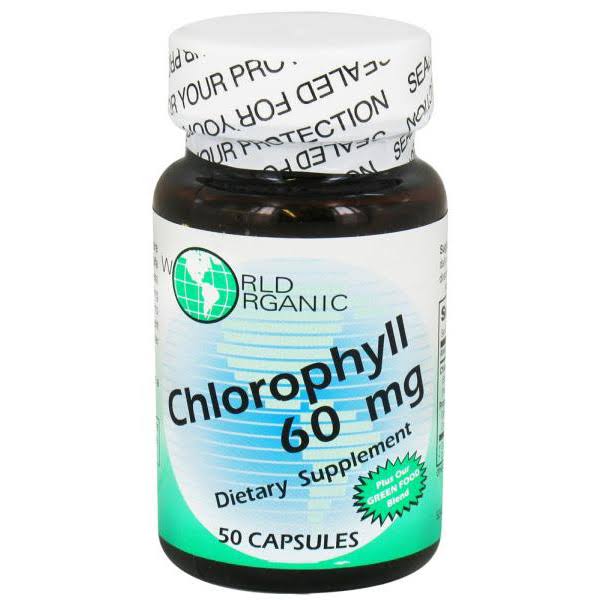 World Organics Chlorophyll Capsules - 60mg, x50