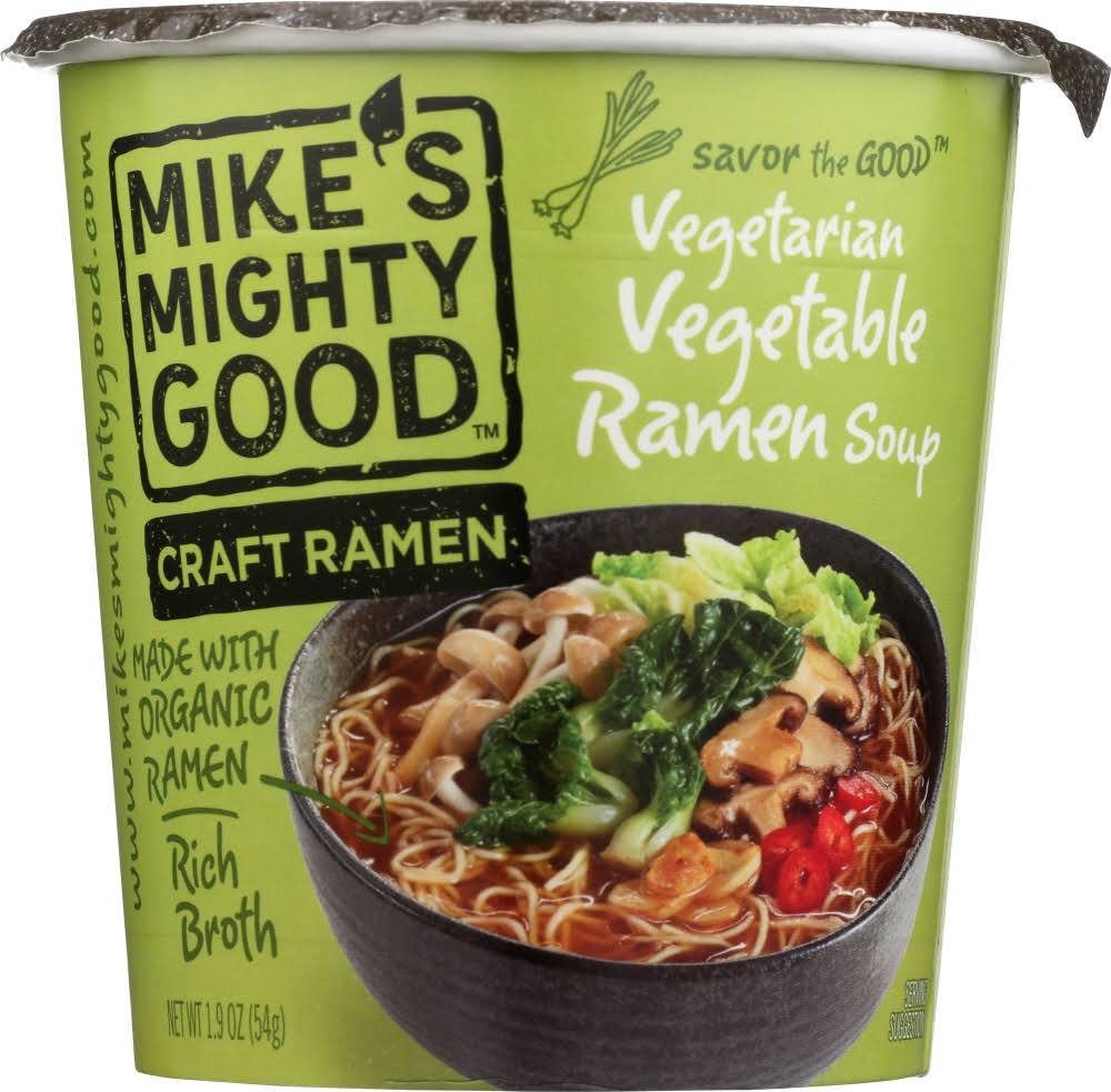 Mikes Mighty Good Ramen Soup, Vegetable, 1.9 Oz