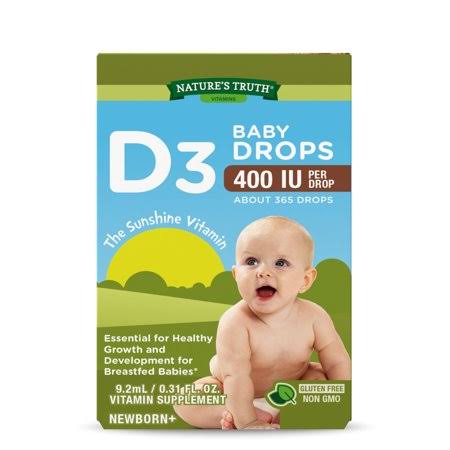 Nature's Truth Vitamin D Drops for Infants | 400 IU | 9.2 mL | D3 Drop
