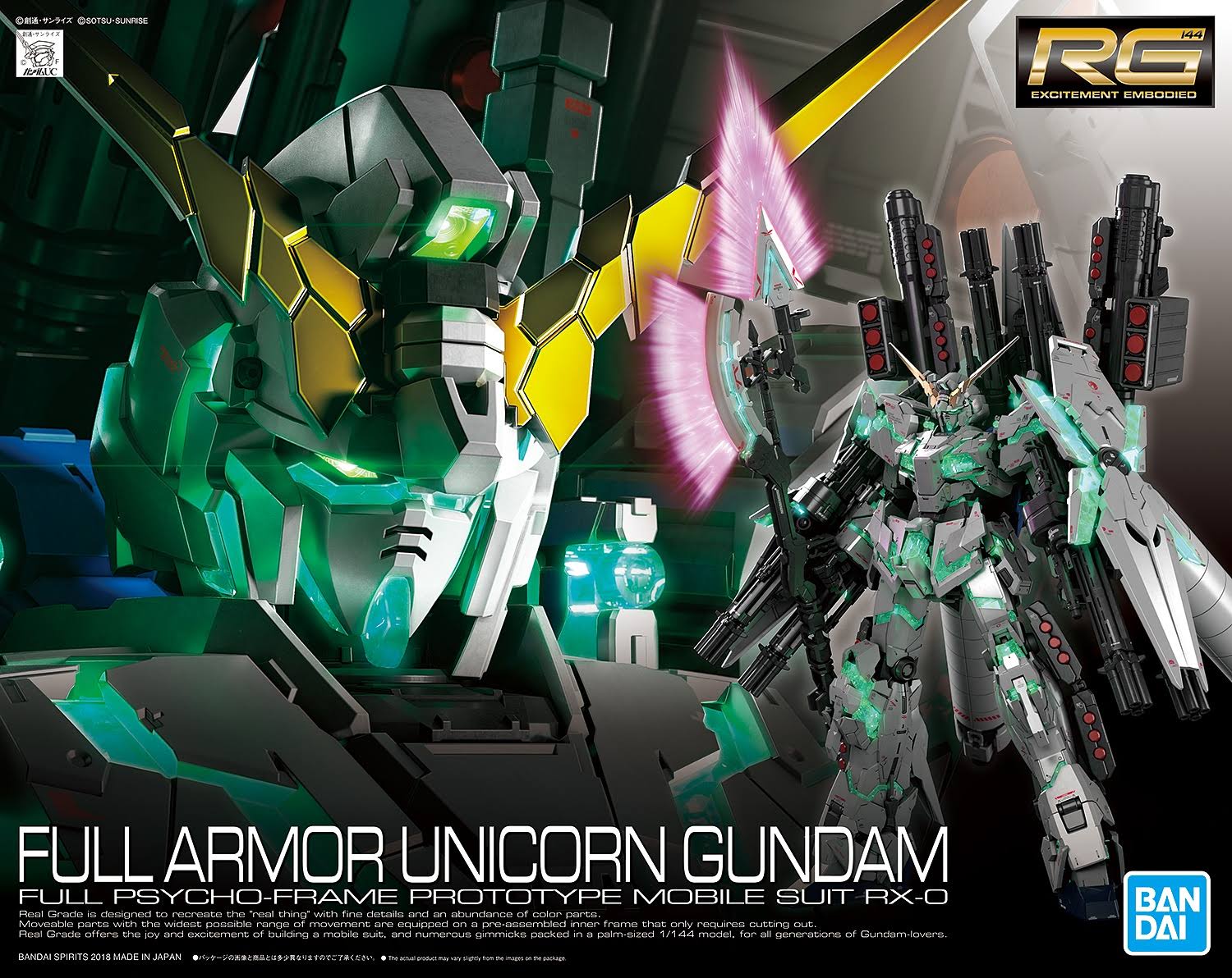 Bandai RG 30 Full Armor Unicorn Gundam Model Kits - 1/144 Scale