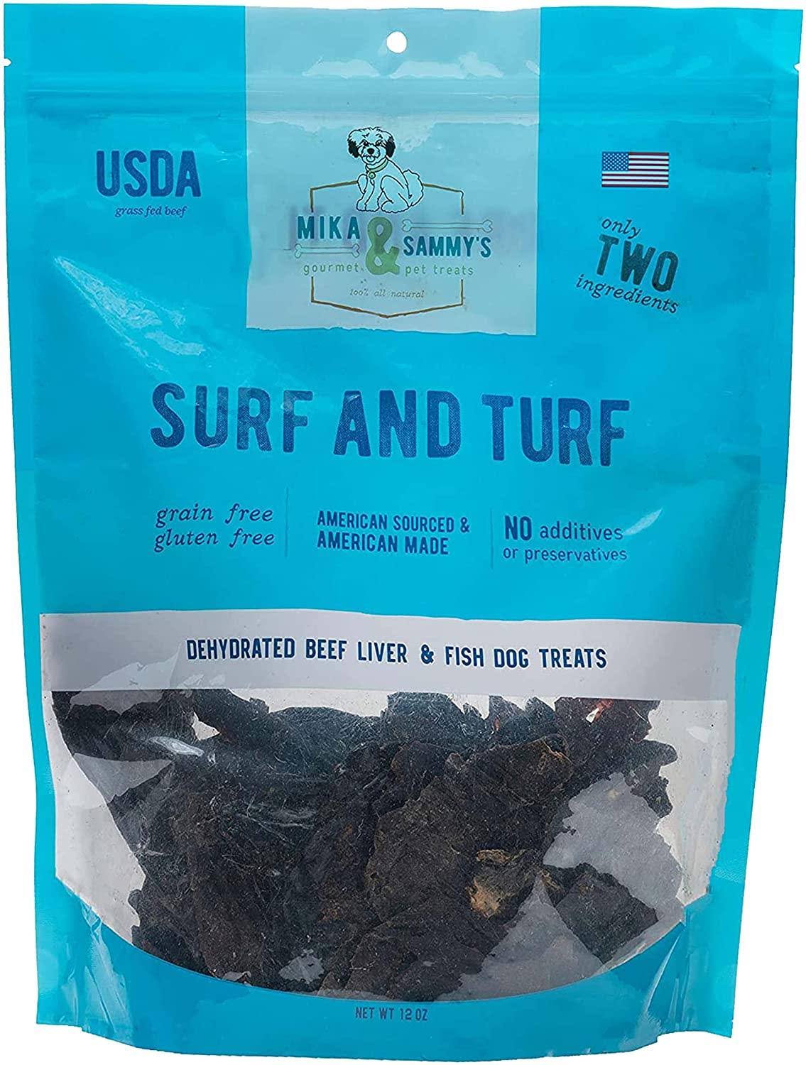 Mika & Sammy's Surf and Turf Jerky Dog Treats, 5-oz Bag