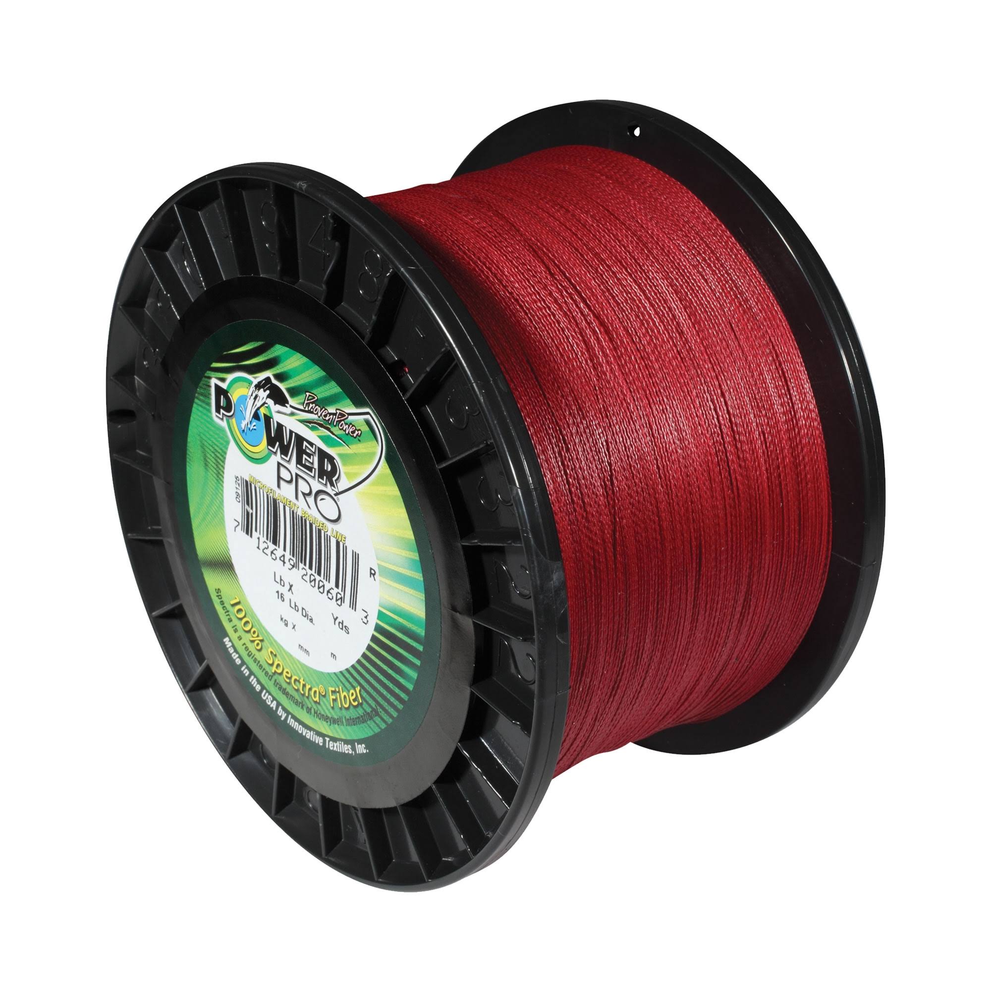 Power Pro Spectra Fiber Braided Fishing Line - Vermilion Red, 150yd, 10lb