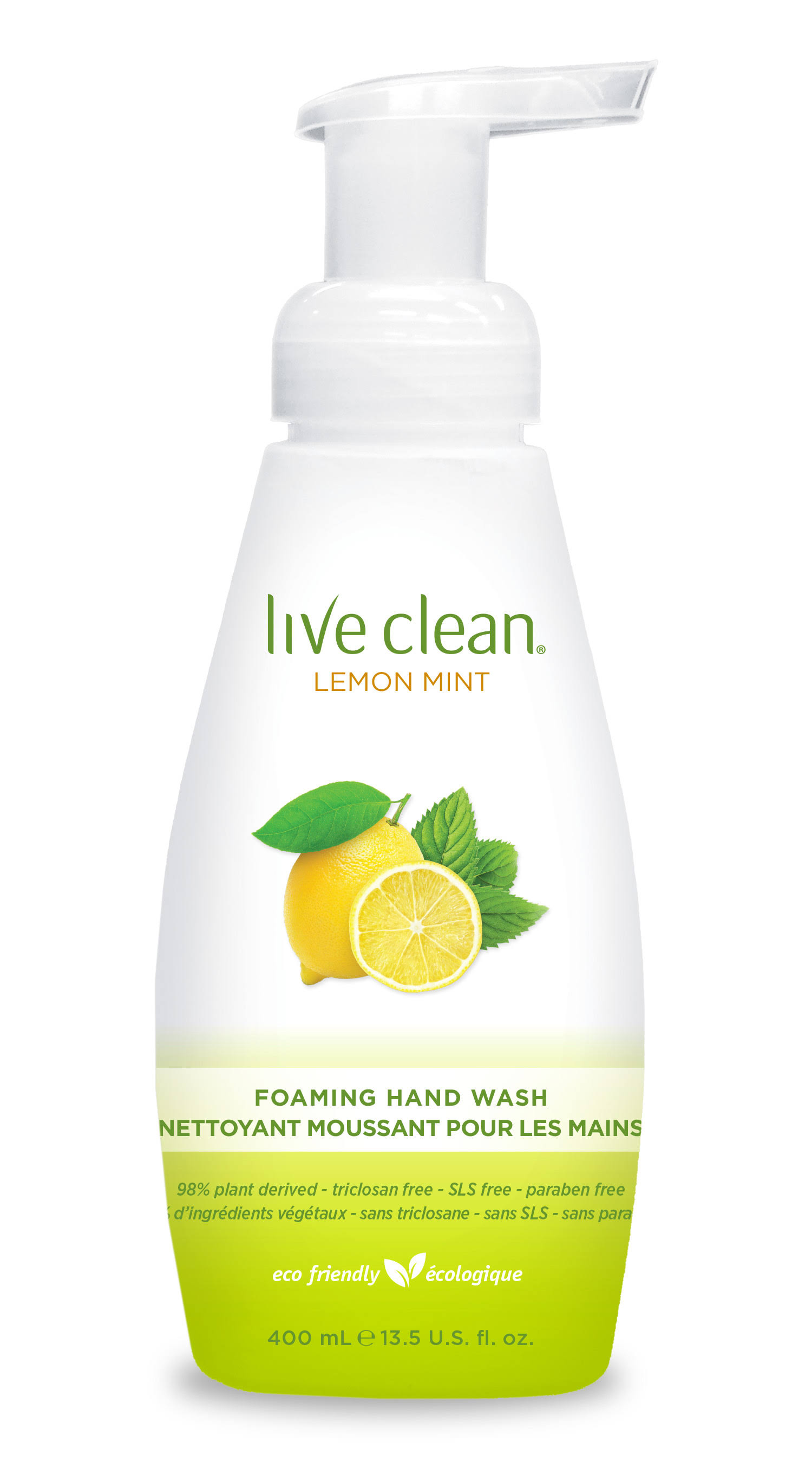 Live Clean Lemon Mint Foaming Hand Wash Soap - 400ml