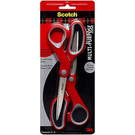 Scotch Multi Purpose Scissor - 8", 2pk