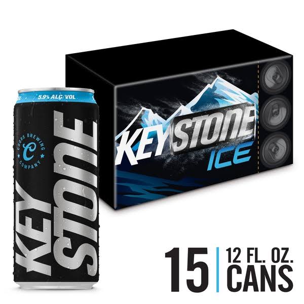 Keystone Ice Beer - 15 pack, 12 fl oz cans