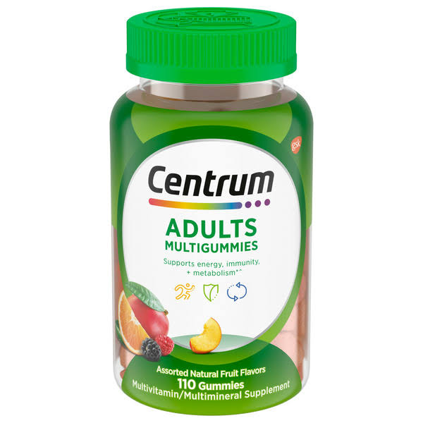 Centrum Multigummies, Adult, Assorted Natural Fruit Flavors - 110 gummies