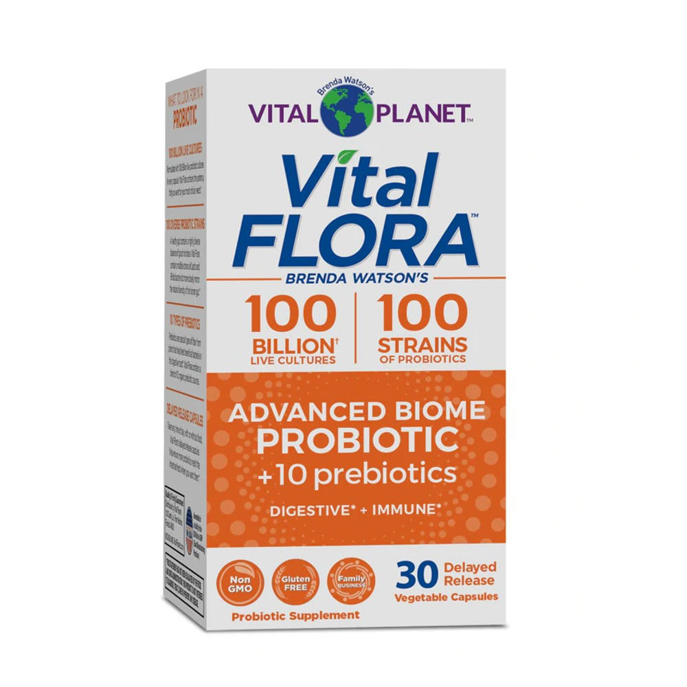 Vital Planet Vital Flora Advanced Biome Probiotic 30 Veggie Capsules