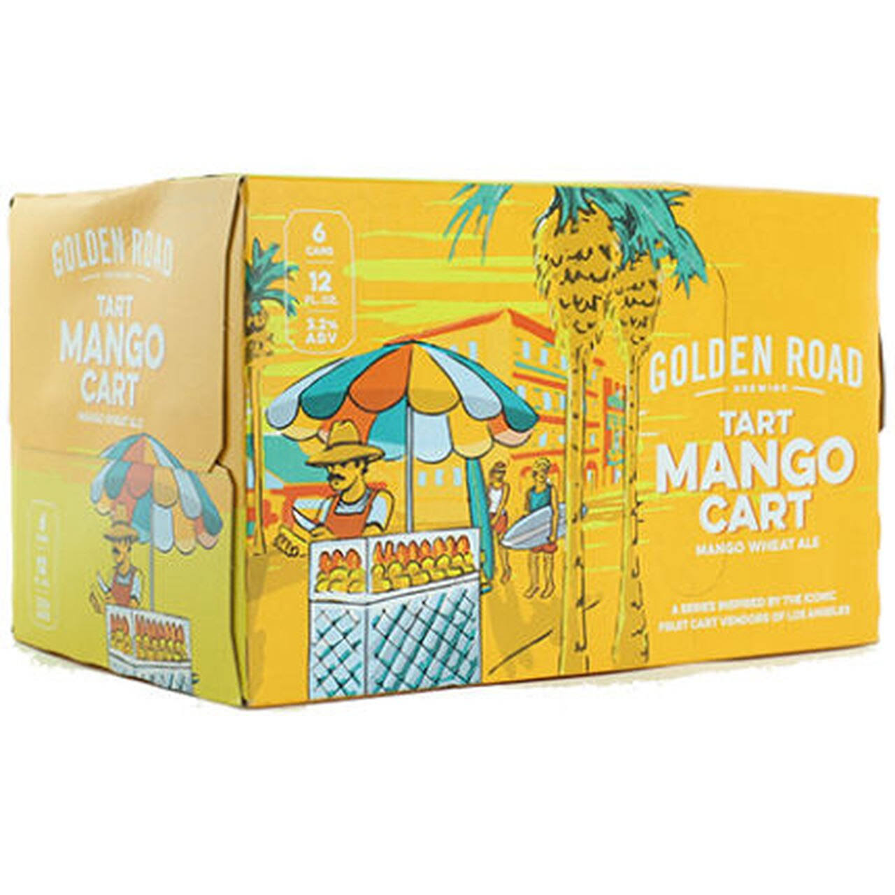 Golden Road Brewing Mango Cart Wheat Ale Beer Cans - 12 fl oz