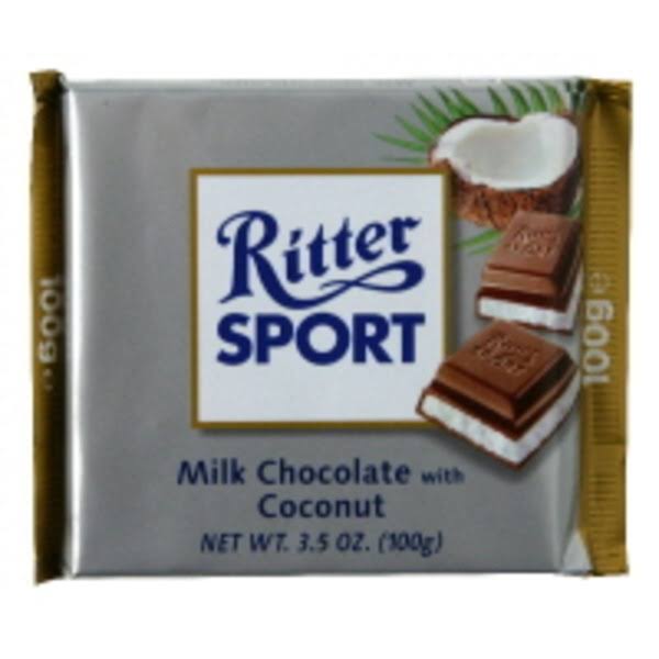 Ritter Sport Milk Chocolate Wafer With Coconut Filling - 3.5 oz