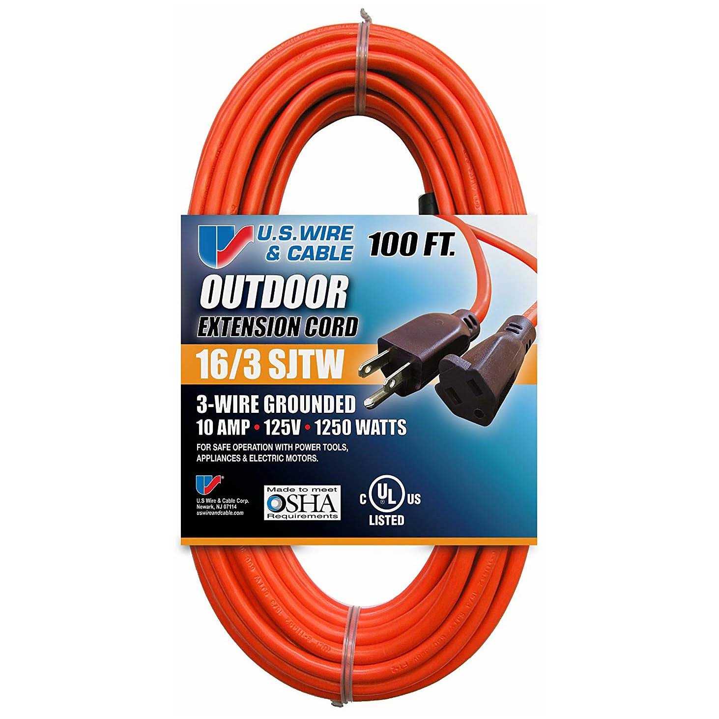 Us Wire & Cable Corporation Extension Cord - Orange