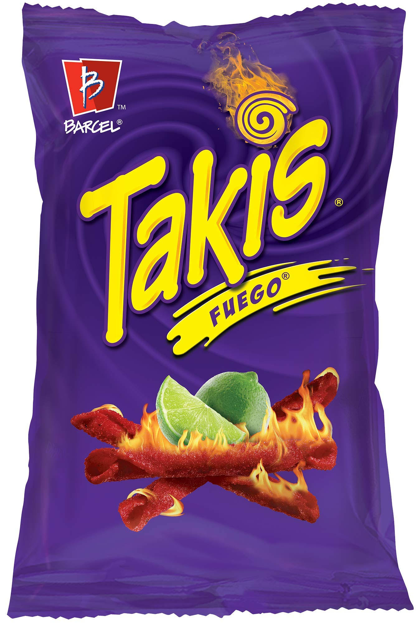 Barcel Takis Fuego Rolled Tortilla Chips - Hot Chili Pepper and Lime, 9.9oz