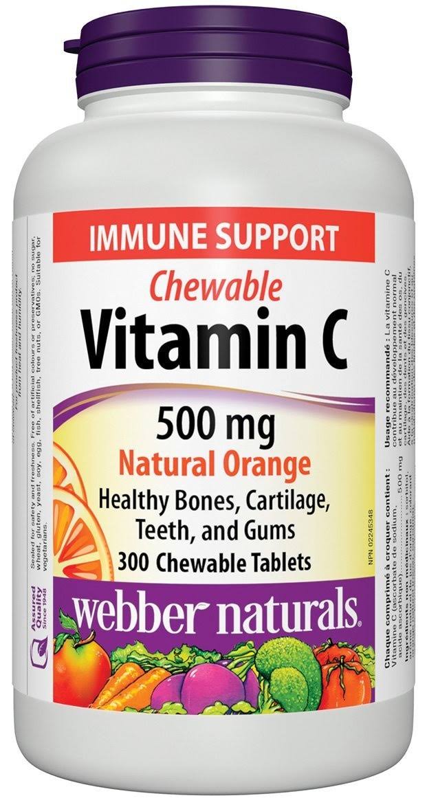 Webber Naturals Vitamin C Chewable 500 Mg Supplement - 300ct