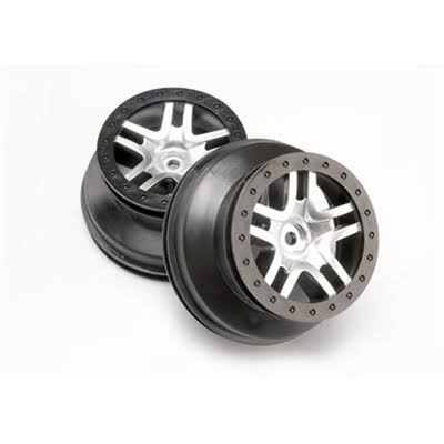 Traxxas SCT Split Spoke Chrome Slash Wheels - Black