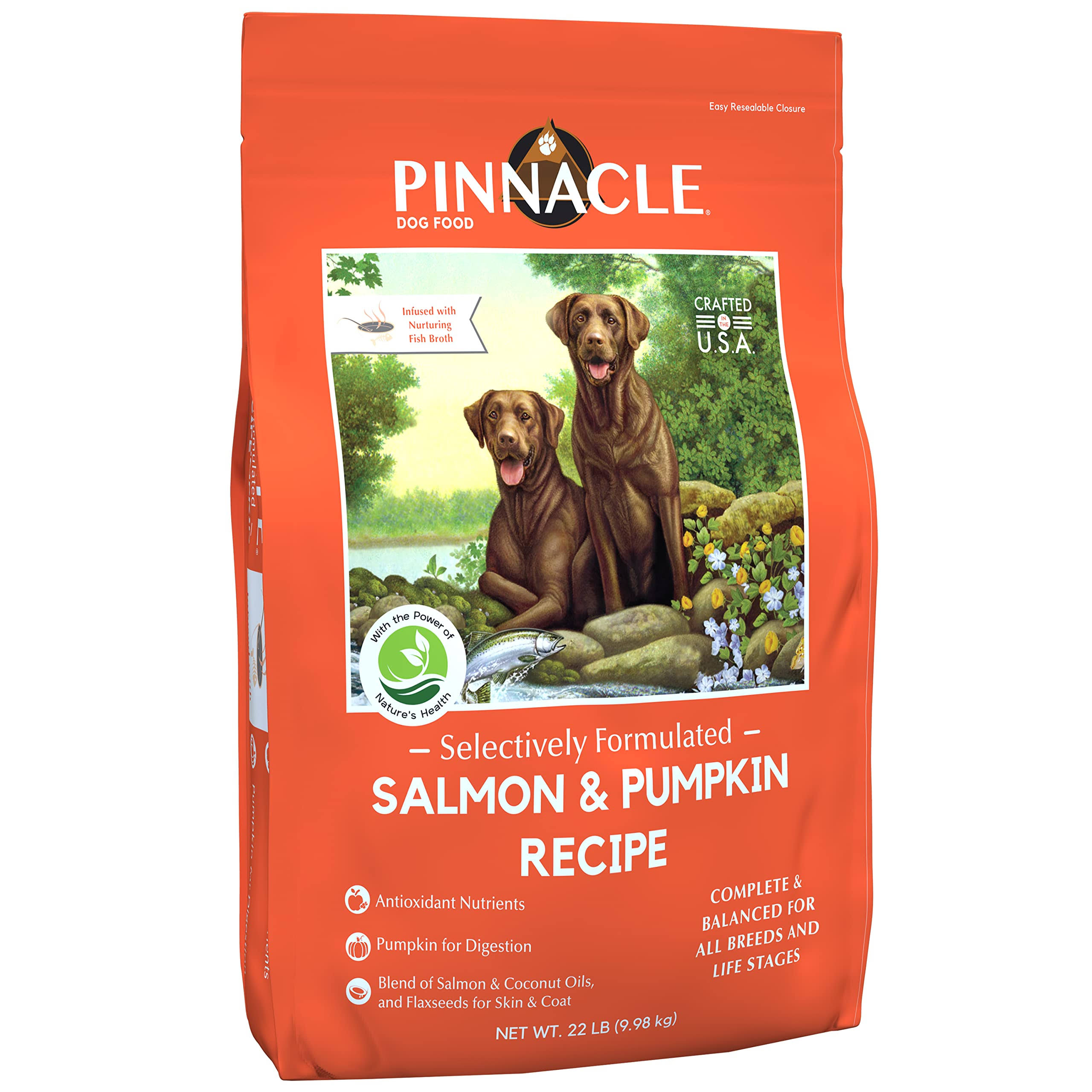 Pinnacle Salmon & Pumpkin Recipe Dry Dog Food, 22-lb Bag