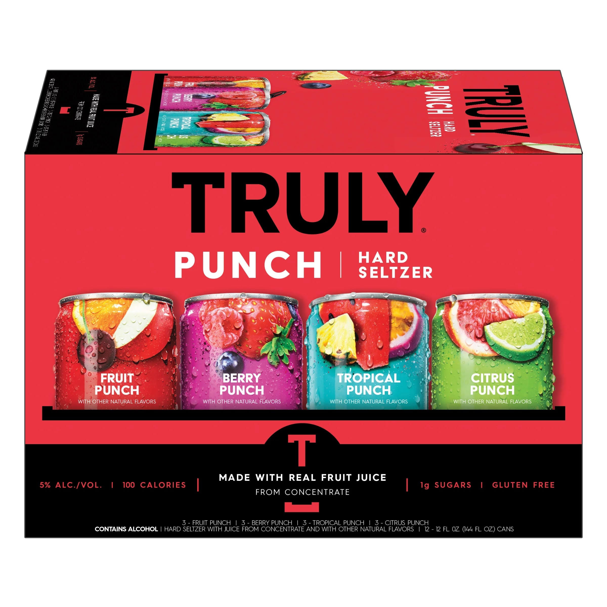 TRULY PUNCH HARD SELTZER VARIETY 12 CANS