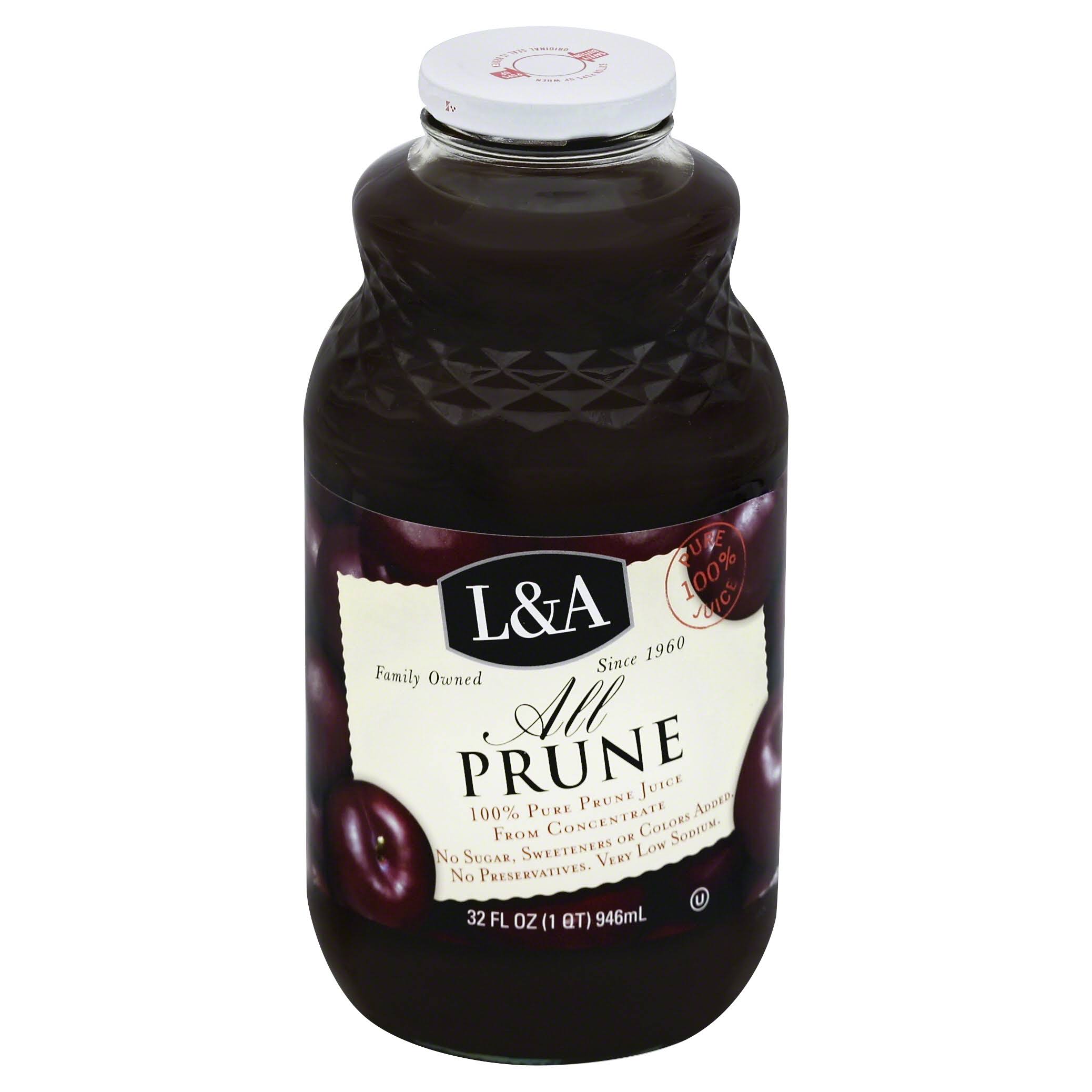 L&A 100% Prune Juice - 32oz
