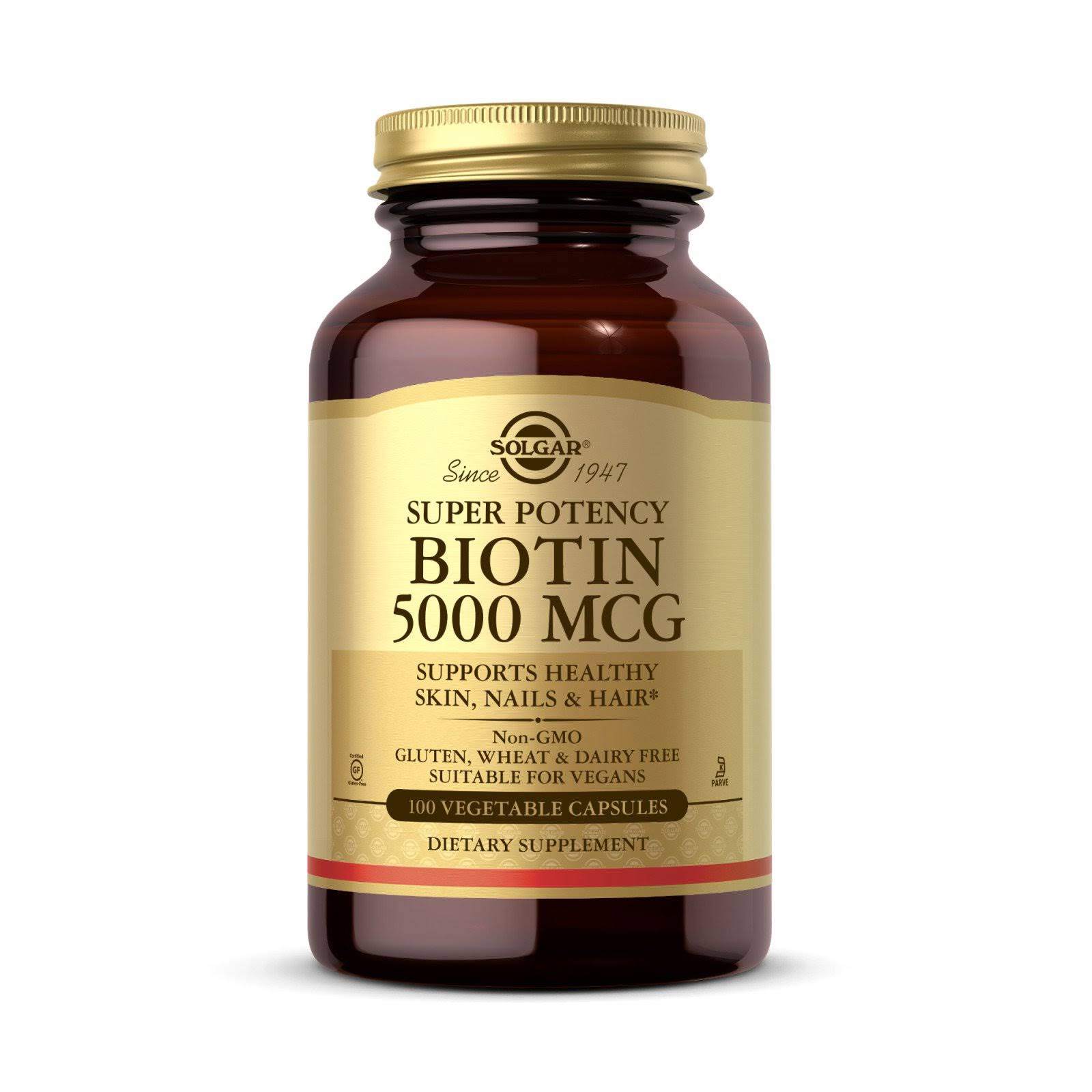 Solgar Super Potency Biotin 5000mcg - 100 Capsules