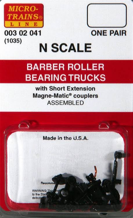 Barber Roller-bearing Trucks -- With Short Extended Couplers 1 Pair