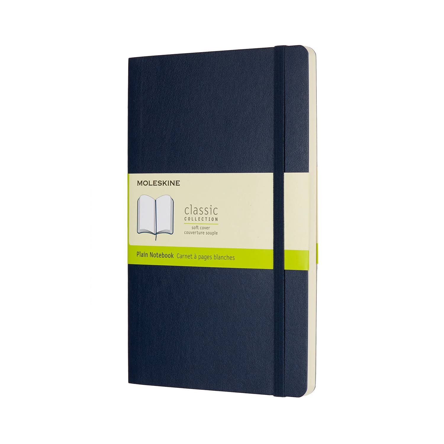 Moleskine Classic Notebook - Large, Plain, Sapphire Blue, Soft Cover, 5" x 8.25"