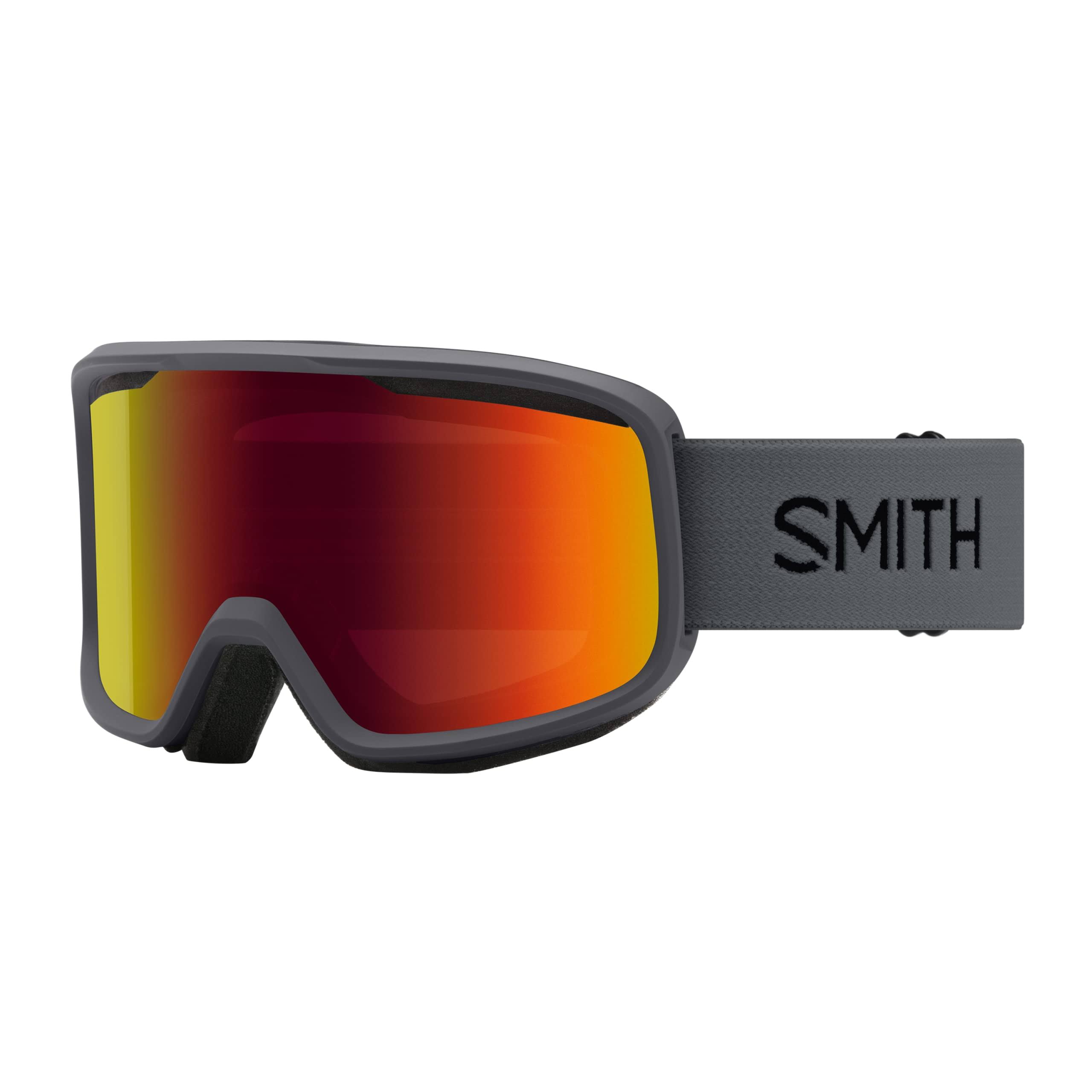 Smith Frontier Goggles Charcoal Red Sol-X Mirror M004292QQ99C1