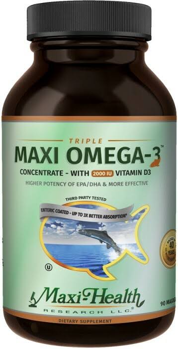 Maxi Health Triple Maxi Omega-3 Supplement - 2000IU, 100ct
